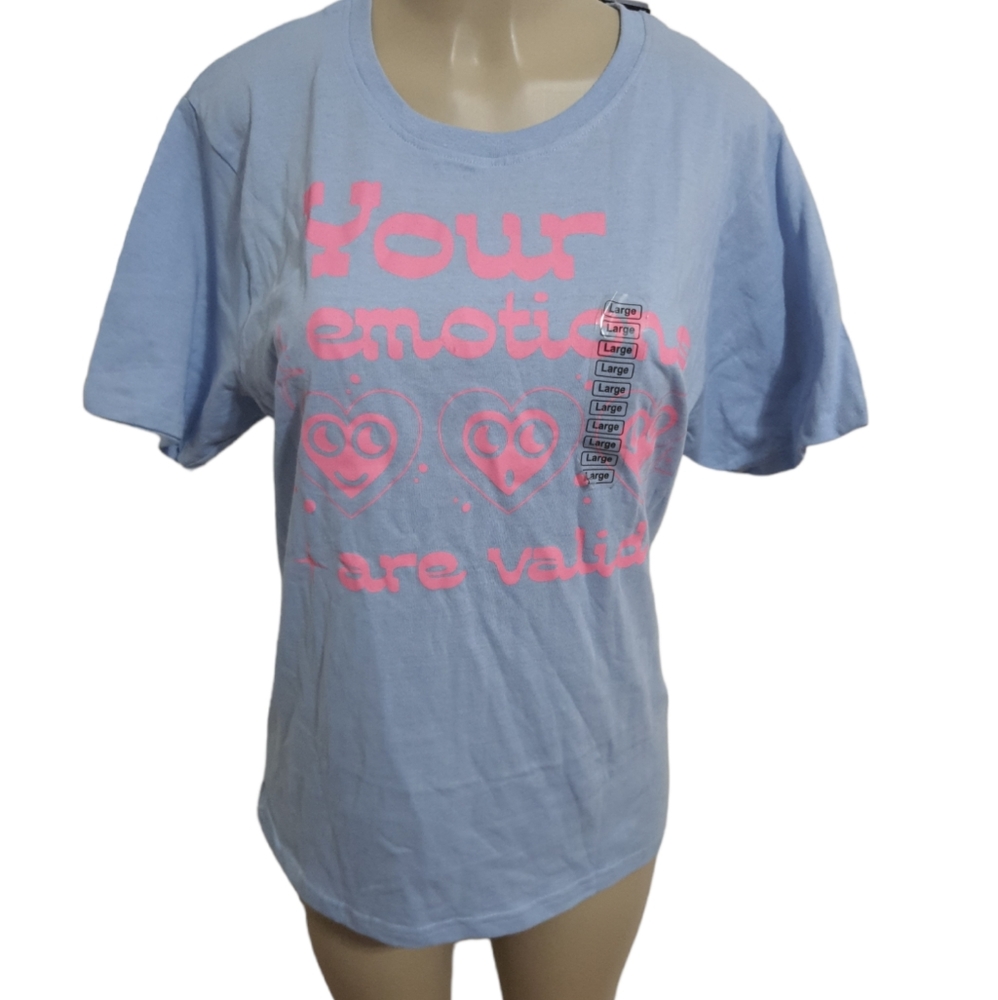 Chemistry Size Large Blue Graphic Tee